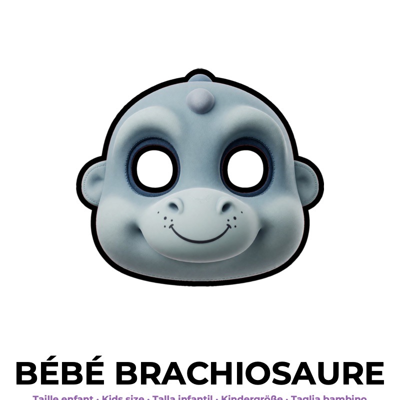 Masque de bébé brachiosaure